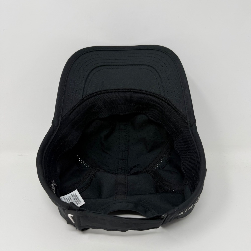 Nike Featherlight Dri-FIT Running Hat Black Adjustable Performance Cap OSFM - Picture 8 of 13